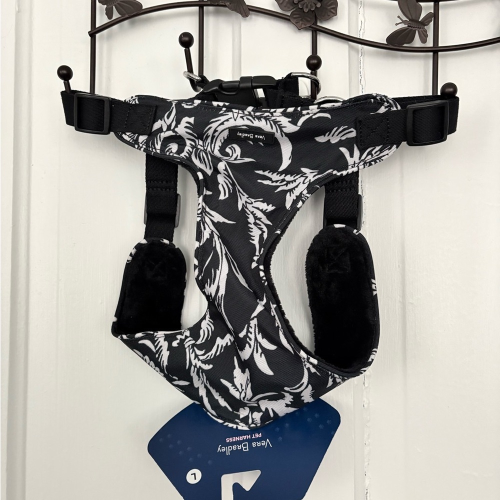 Vera Bradley Black and White Floral Pet Harness